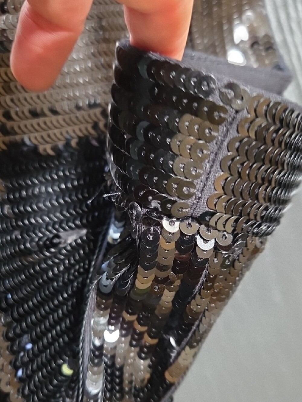 Express Black Stretch Shorts with Sequin Detail - Picture 8 of 11
